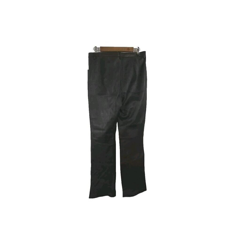 Garson Pants Women's Leather Size 10 Black Riding Motorcycle Biker - Picture 2 of 16
